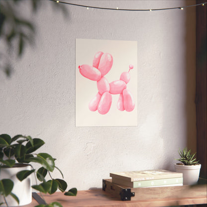 Pink Balloon Dog Poster