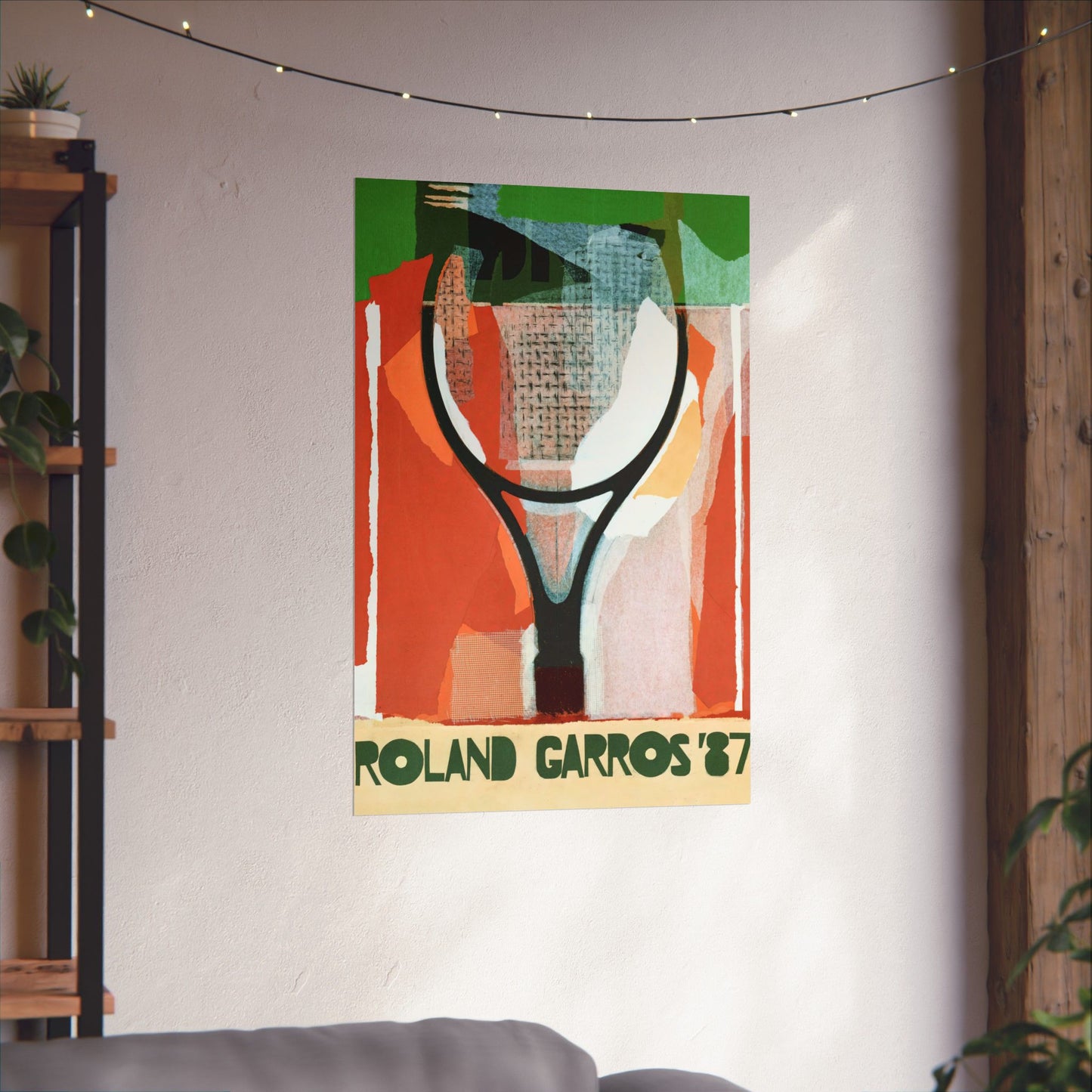 1987 French Open Tennis Poster