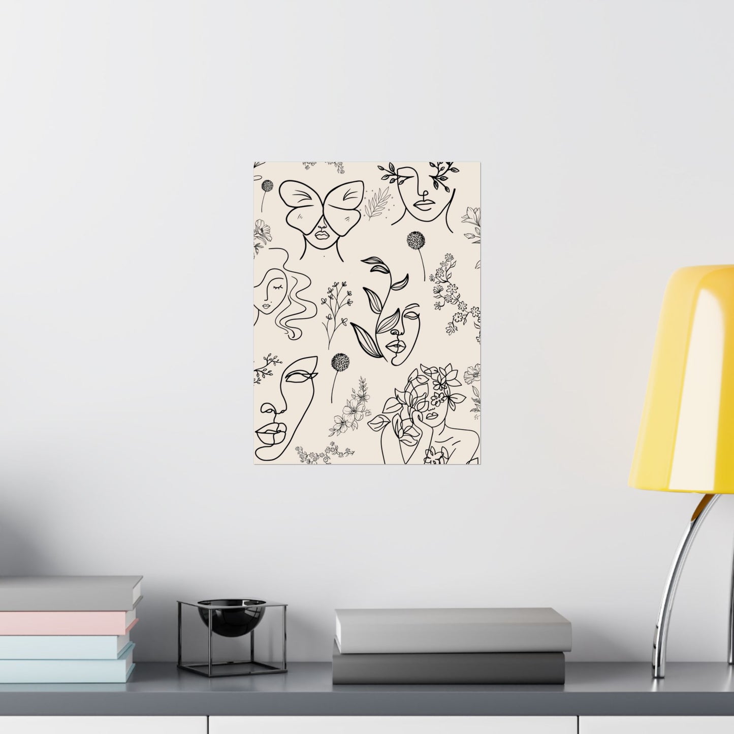 Floral Doodles Of Women Poster